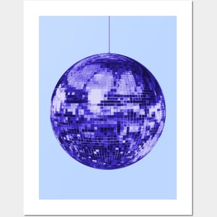 Iridescent Indigo Disco Ball Posters and Art